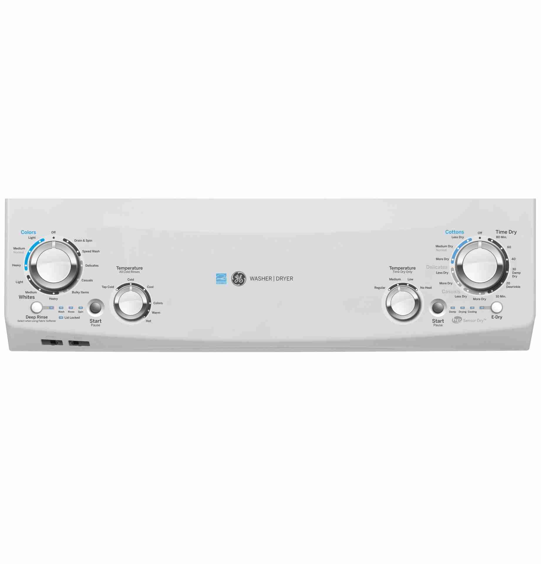 Watts Spacemaker GE Unitized Spacemaker 3.9 Cu. Ft. Washer, 5.9 Cu. Ft. Dryer - White ...